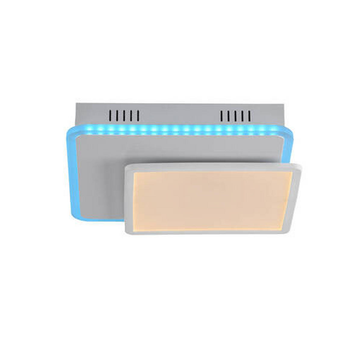 LED-Deckenleuchte Arenda 45,3/45,3/7,5 cm   - Weiß, Design, Kunststoff/Metall (45,3/45,3/7,5cm)