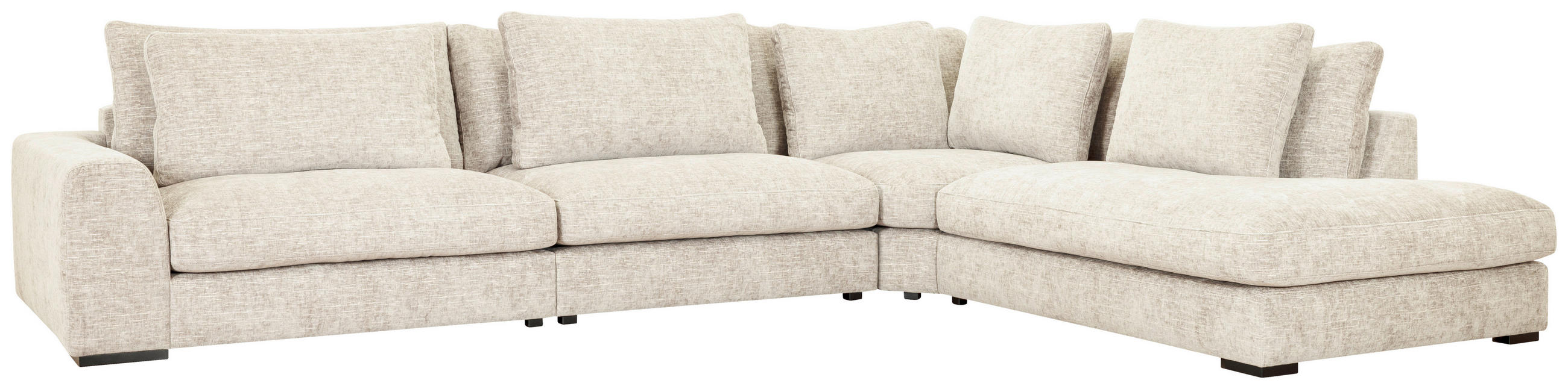 SOFFA i trä, metall, textil silver  - silver/wengefärgad, Design, metall/trä (373/85/259cm) - Welnova