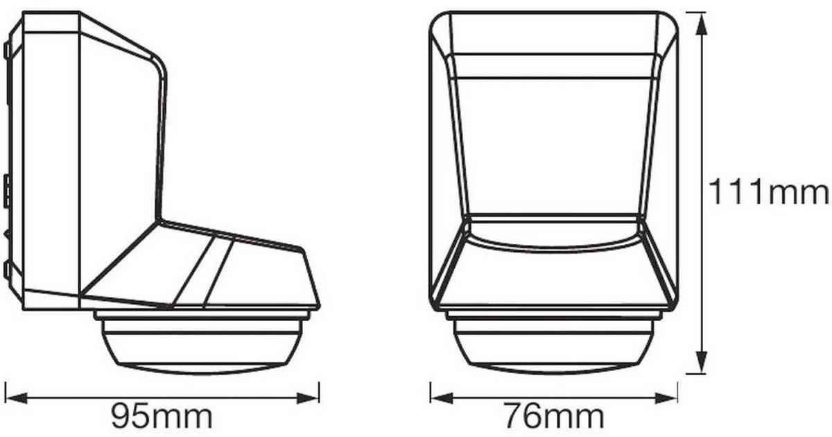 BEWEGUNGSMELDER - Weiß, Basics, Kunststoff (7,6/9,5/11,1cm) - Ledvance