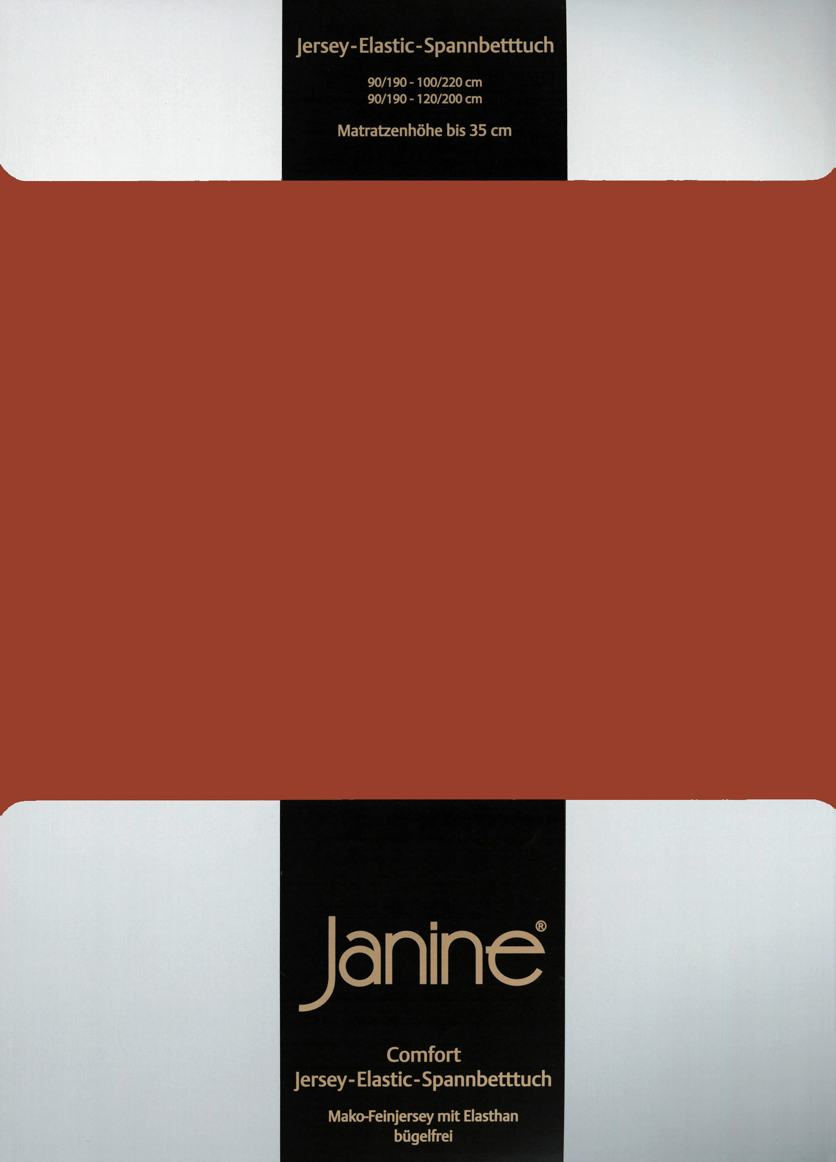 SPANNBETTTUCH Jersey  - Rotbraun, Basics, Textil (200/200/35cm) - Janine