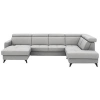 WOHNLANDSCHAFT Beldomo System in Flachgewebe Naturfarben  - Schwarz/Naturfarben, KONVENTIONELL, Textil/Metall (174/333/215cm) - Beldomo System