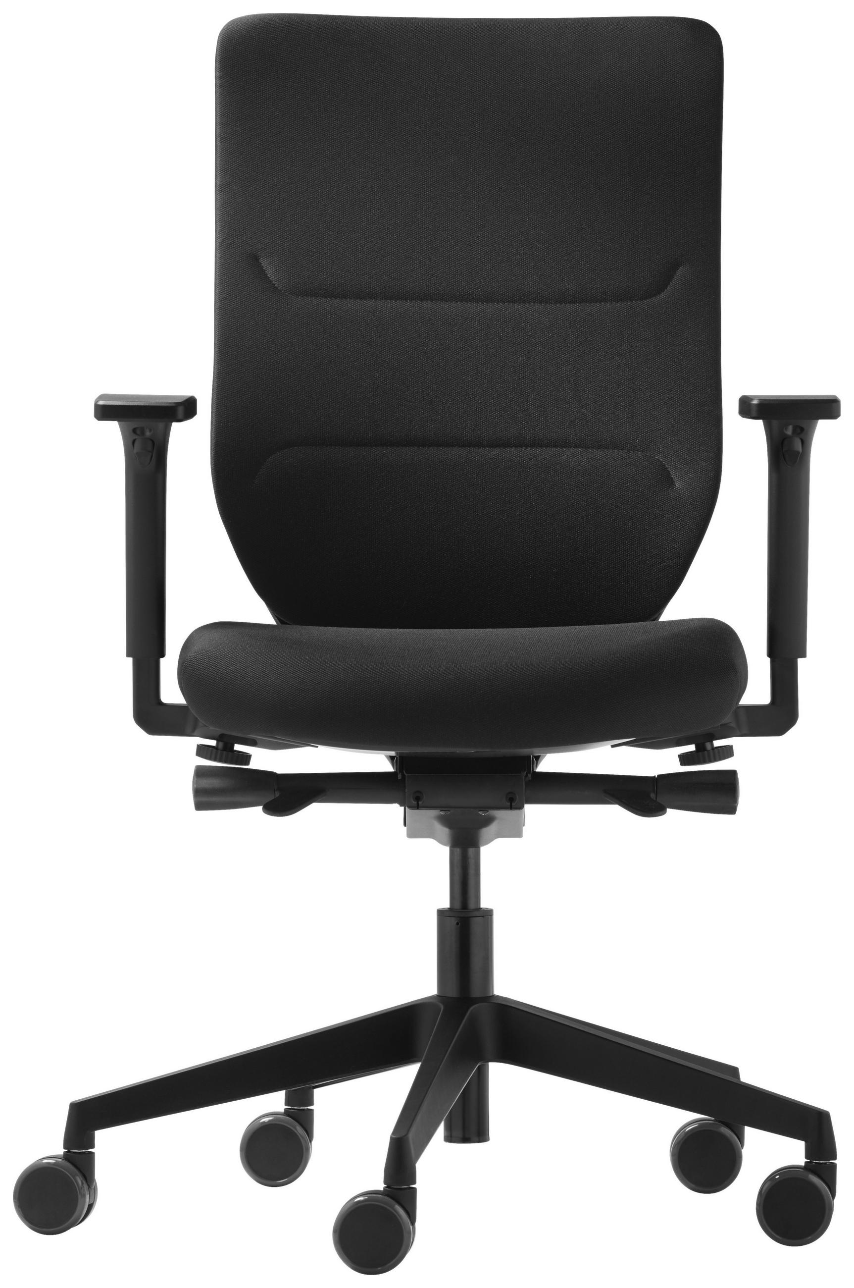 DREHSTUHL Flachgewebe Schwarz  - Schwarz, Basics, Kunststoff/Textil (69/110/69cm) - Dauphin