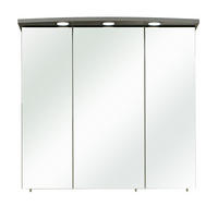 SPIEGELSCHRANK 75/72/20 cm  - Alufarben/Braun, KONVENTIONELL, Glas/Holzwerkstoff (75/72/20cm) - Xora