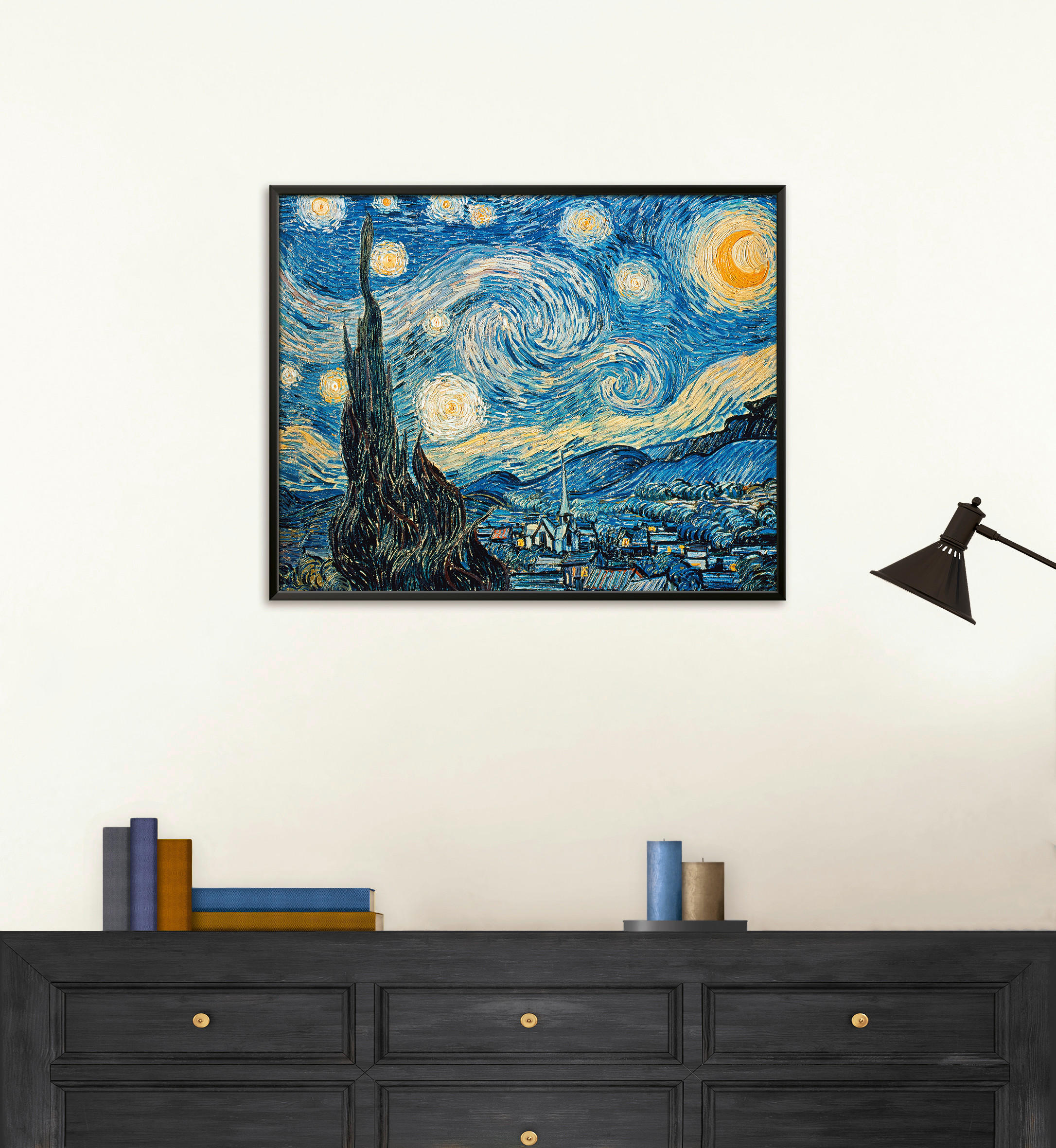 KUNSTDRUCK Landschaft & Natur 50/40 cm  - Blau/Gelb, Basics, Papier (50/40cm) - Monee