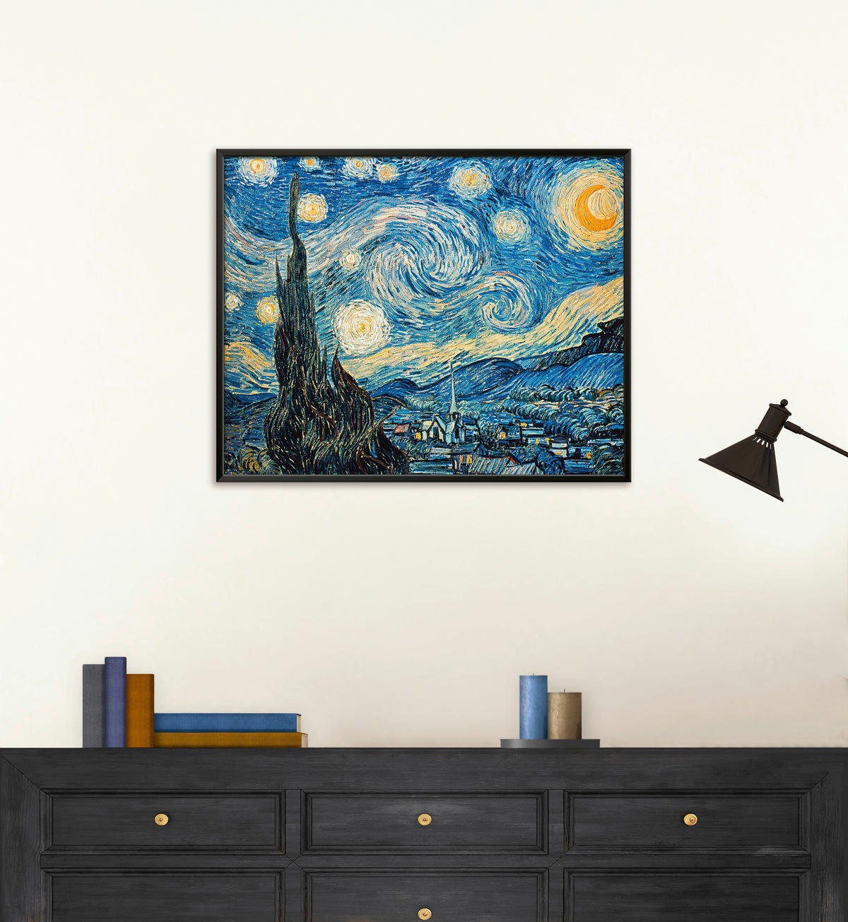 KUNSTDRUCK Landschaft & Natur 50/40 cm  - Blau/Gelb, Basics, Papier (50/40cm) - Monee