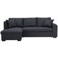 ECKSOFA inkl.Funktionen Dunkelgrau Webstoff  - Dunkelgrau/Schwarz, Design, Kunststoff/Textil (158/238cm) - Xora