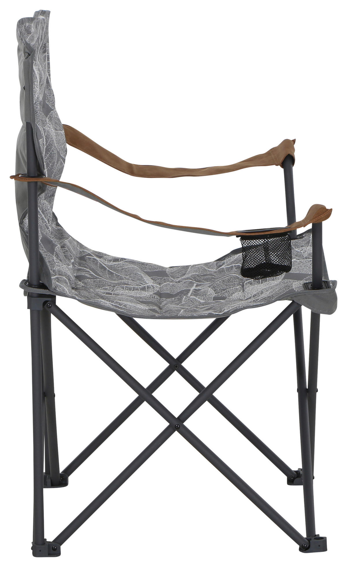 CAMPINGSESSEL - Anthrazit/Grau, KONVENTIONELL, Textil/Metall (90/96/61cm) - Siena Garden