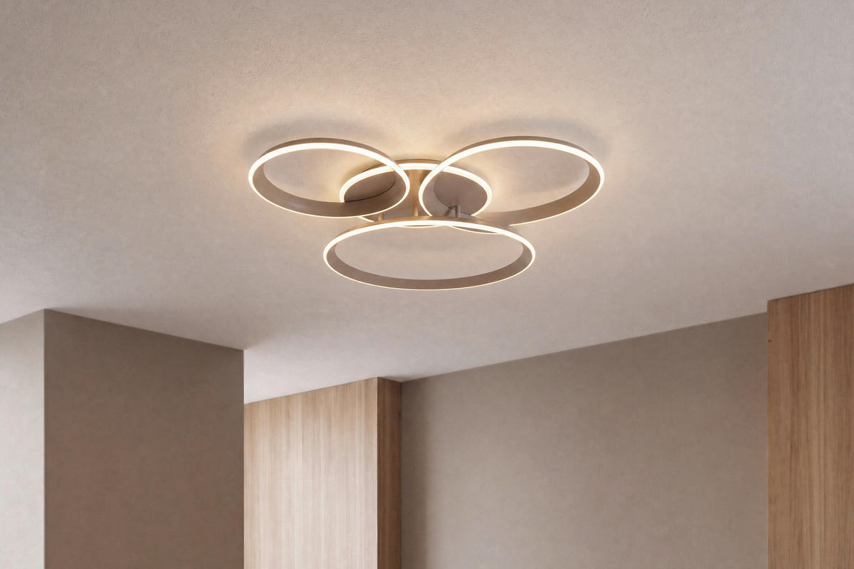 Plafonieră Cu Led 39 W    96/84/10 cm  - nisipiu, Design, plastic/metal (96/84/10cm) - Dieter Knoll