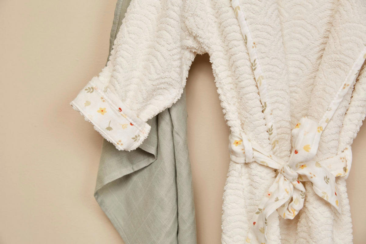 BADEMANTEL - Gelb/Weiß, Basics, Textil (86/92null) - Bebe Jou