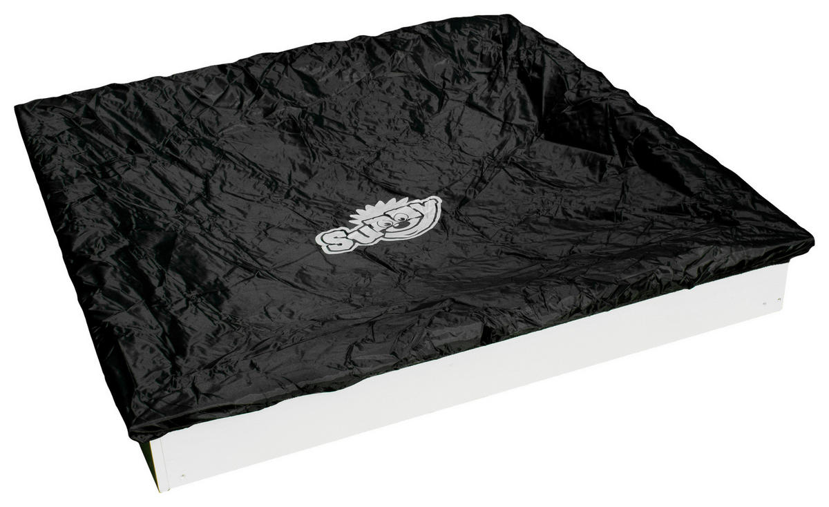 SANDKASTEN  - Weiss/Schwarz, Konventionell, Holz (126,8/17/127cm)