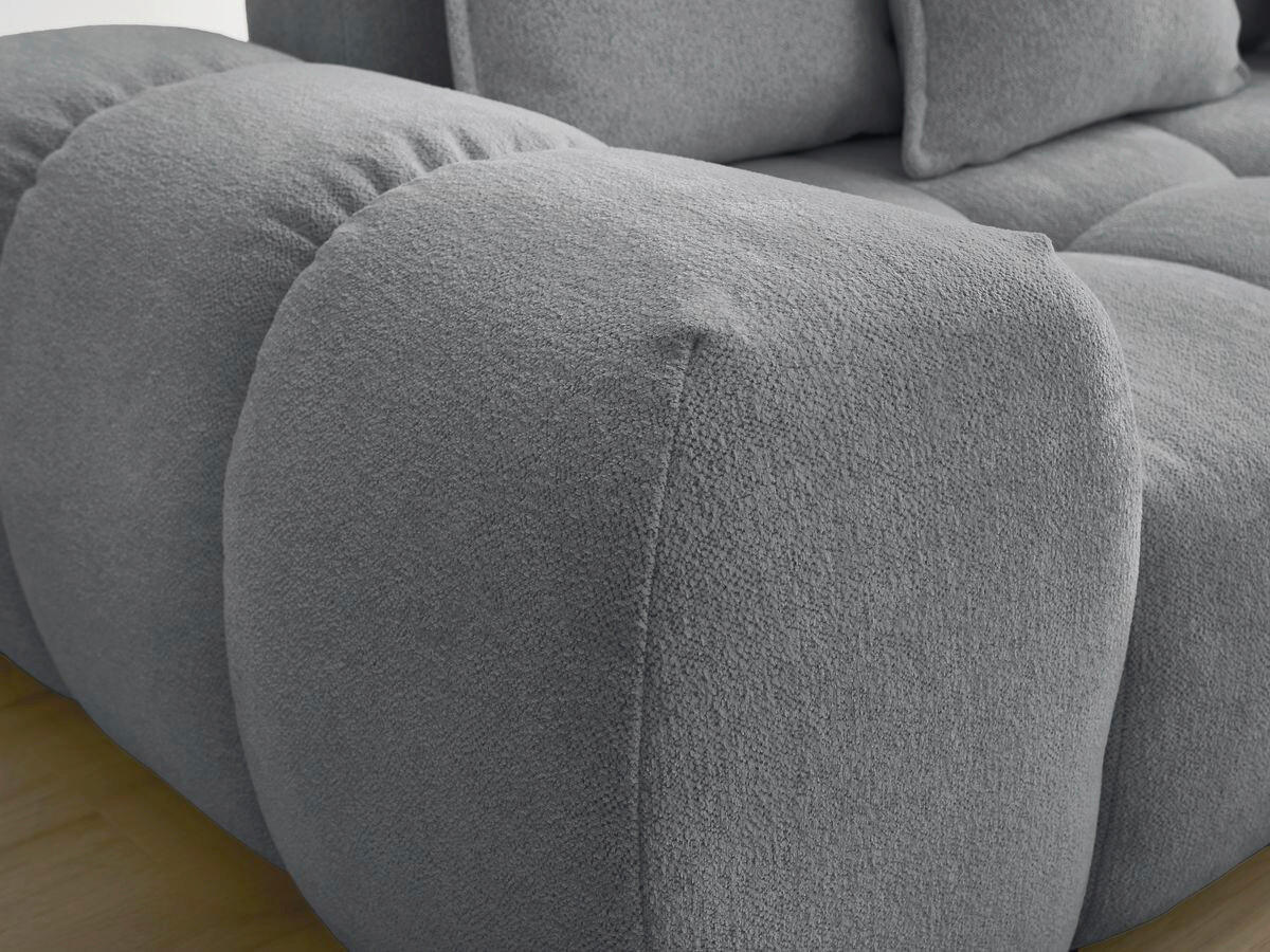 SCHLAFSOFA EVEREST  mit Armteil links, Armteil rechts Flachgewebe Dunkelgrau  - Dunkelgrau/Schwarz, MODERN, Kunststoff/Textil (278/115/90cm) - Livetastic