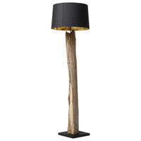 STEHLEUCHTE 52/171/52 cm  - Schwarz/Naturfarben, Natur, Holz/Textil (52/171/52cm) - Kare-Design