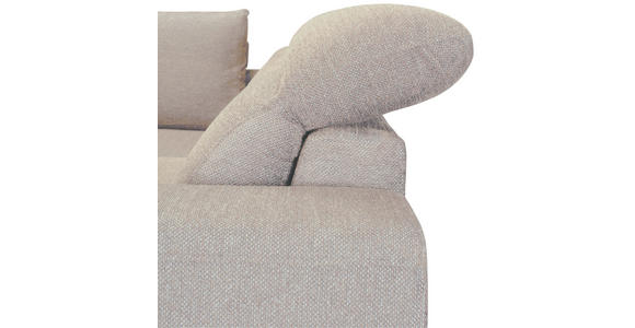 ECKSOFA Beige Chenille - Beige/Schwarz, KONVENTIONELL, Textil/Metall (185/240cm) - Carryhome
