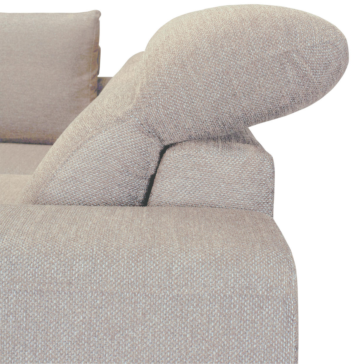 ECKSOFA Beige Chenille  - Beige/Schwarz, KONVENTIONELL, Textil/Metall (185/266cm) - Carryhome
