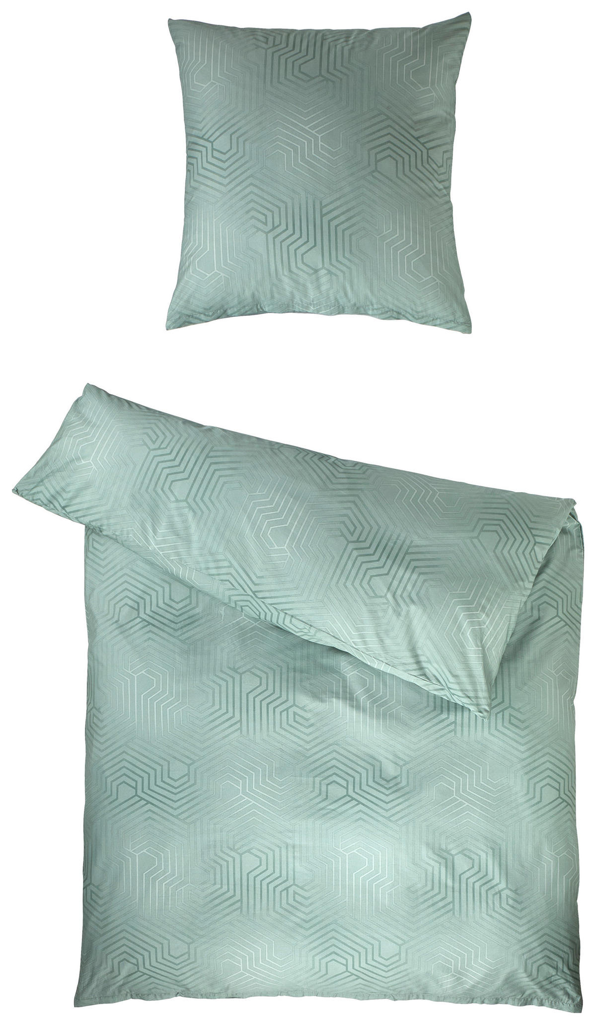 BETTWÄSCHE Atelier Makosatin 135/200 cm  - Mintgrün, Design, Textil (135/200cm) - Estella