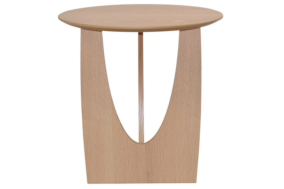 BEISTELLTISCH 50/50/51 cm furniert Eichefarben rund  - Eichefarben, Design, Holzwerkstoff (50/50/51cm) - MID.YOU