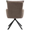 ARMLEHNSTUHL  in Eisen Cord  - Schwarz/Braun, Design, Textil/Metall (60/95/67cm) - Novel