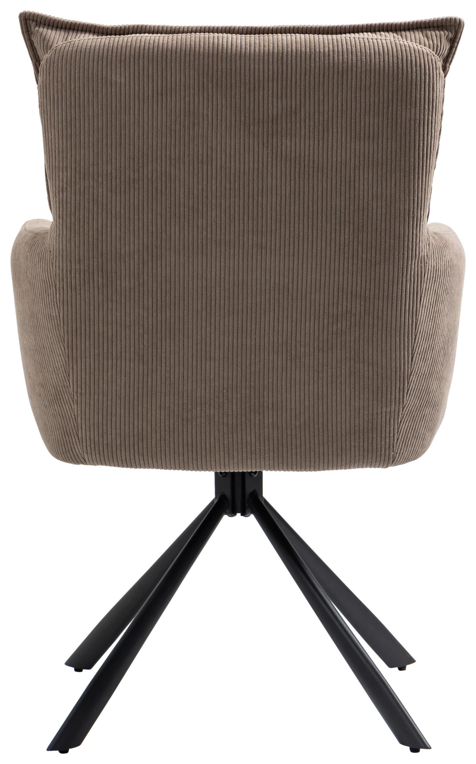 ARMLEHNSTUHL  in Eisen Cord  - Schwarz/Braun, Design, Textil/Metall (60/95/67cm) - Novel