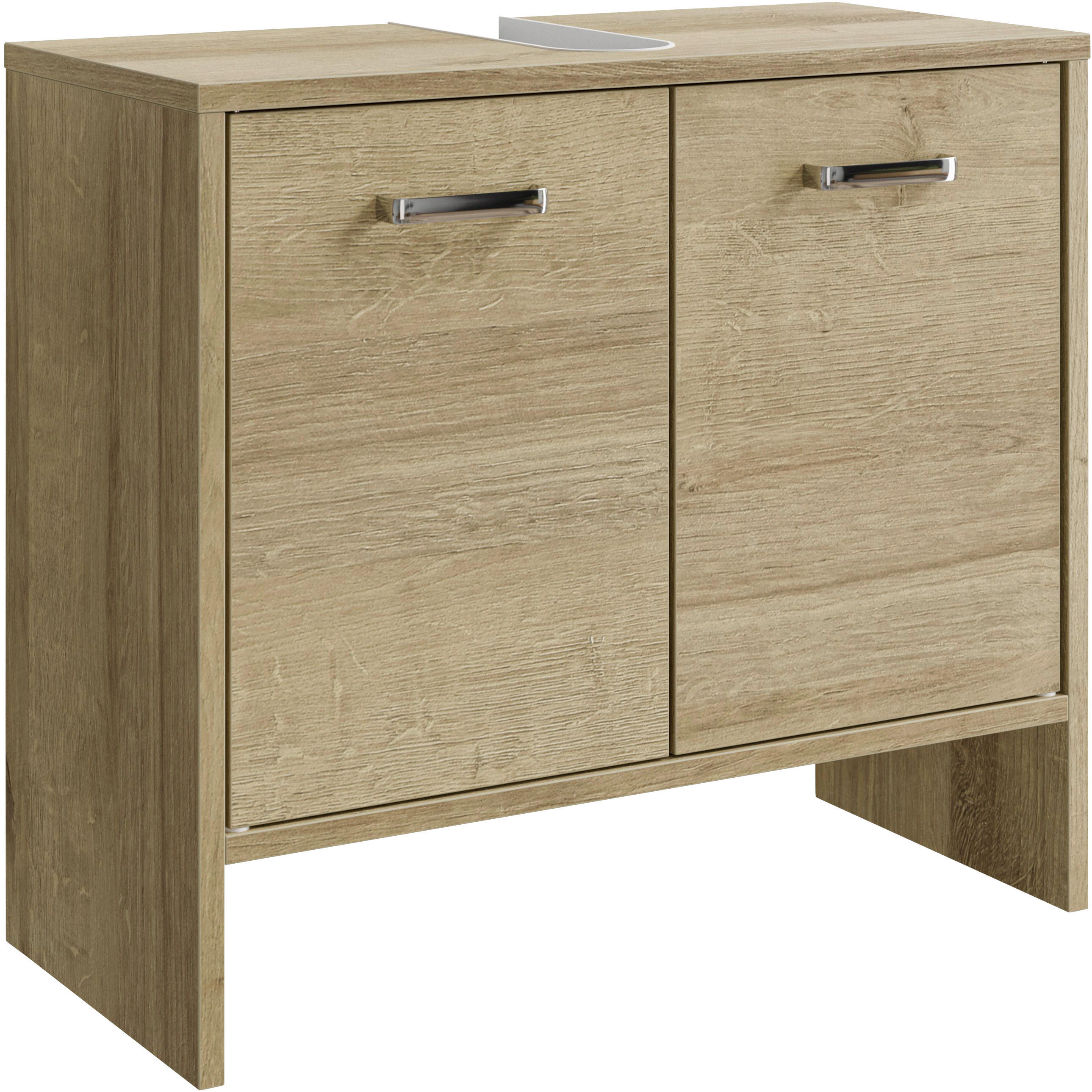 WASCHBECKENUNTERSCHRANK 60,6/54,3/28,4 cm  - Chromfarben/Eichefarben, Basics, Holzwerkstoff (60,6/54,3/28,4cm) - Pelipal