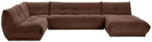 WOHNLANDSCHAFT in Cord Braun  - Braun, Trend, Textil (210/390/185cm) - Livetastic