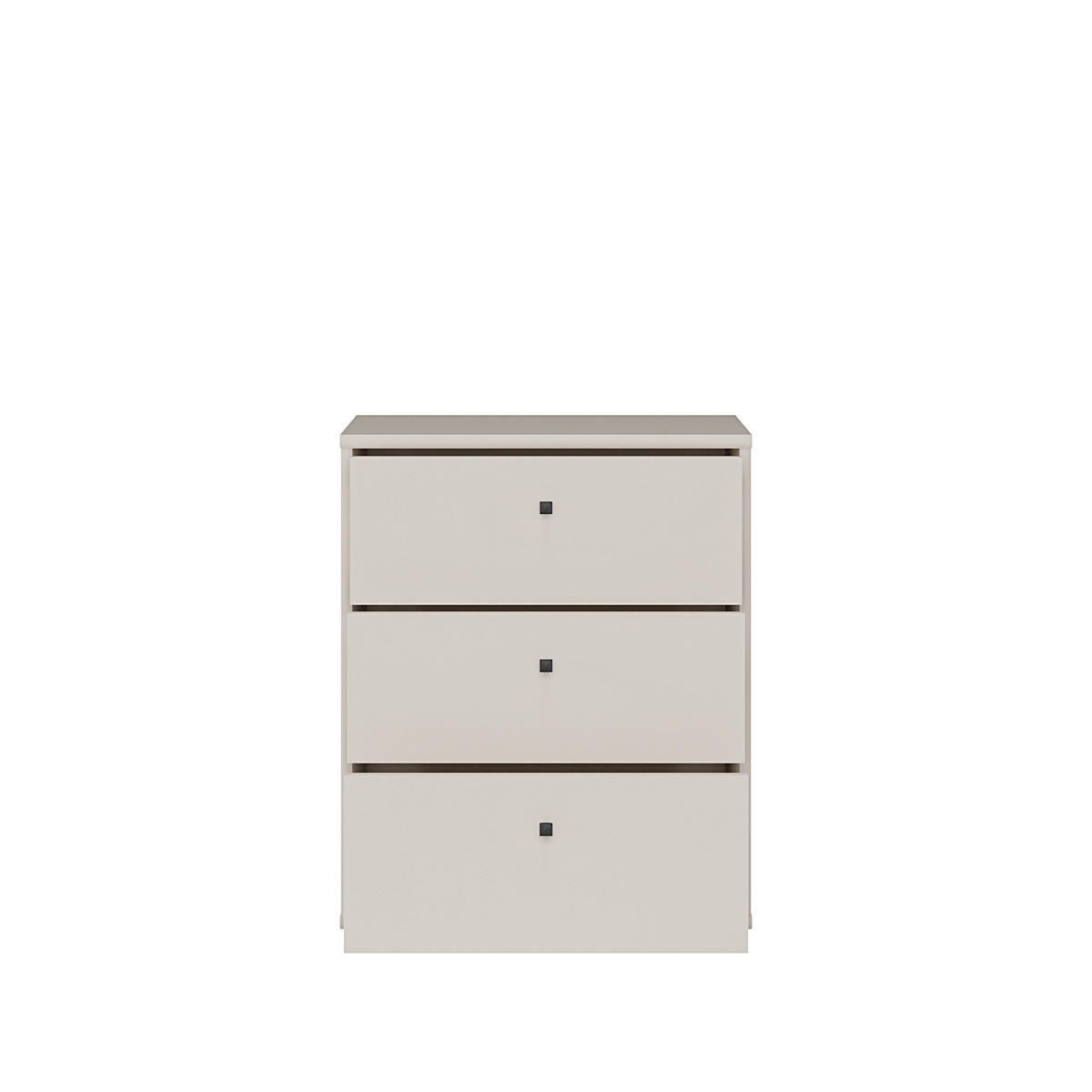 KOMMODE , 54/66,3/34,8 cm, 3 Schublade(n)  - Sandfarben/Schwarz, Design, Holzwerkstoff/Kunststoff (54/66,3/34,8cm)
