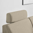 ECKSOFA  in Webstoff Beige  224/165 cm  - Beige/Schwarz, KONVENTIONELL, Kunststoff/Textil (224/165cm) - Xora