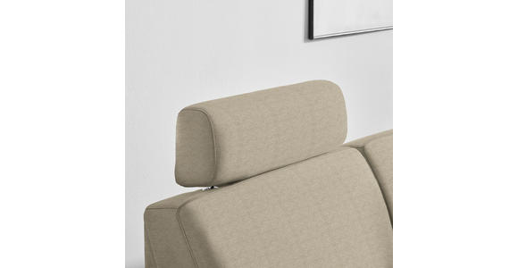 ECKSOFA  in Webstoff Beige  224/165 cm  - Beige/Schwarz, KONVENTIONELL, Kunststoff/Textil (224/165cm) - Xora