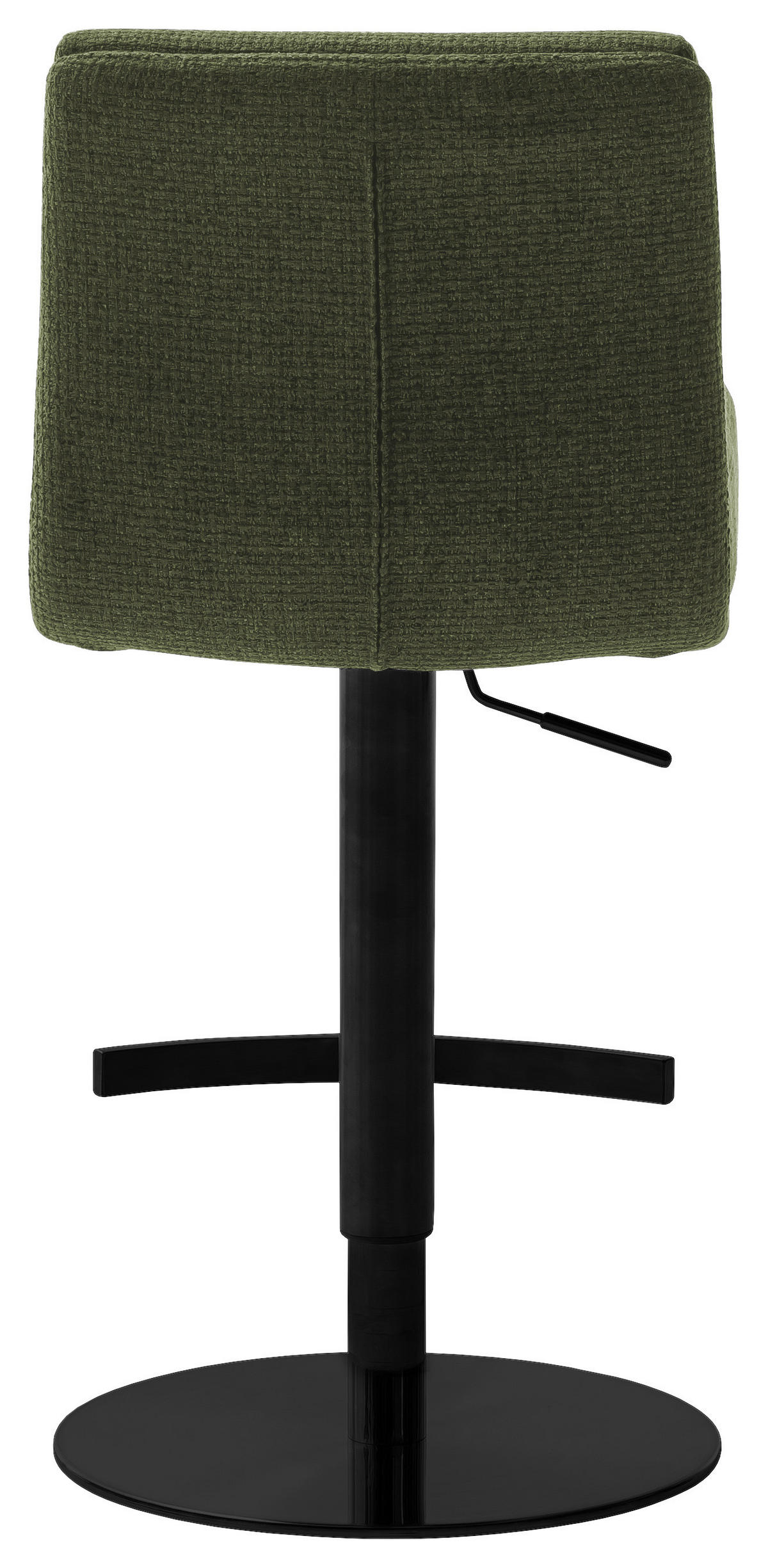 BARHOCKER in Metall, Textil Schwarz, Olivgrün  - Schwarz/Olivgrün, Design, Textil/Metall (43/84/52cm) - Dieter Knoll