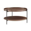 COUCHTISCH 69/69/39 cm rund Walnussfarben  - Walnussfarben/Schwarz, Design, Holzwerkstoff/Metall (69/69/39cm) - Livetastic