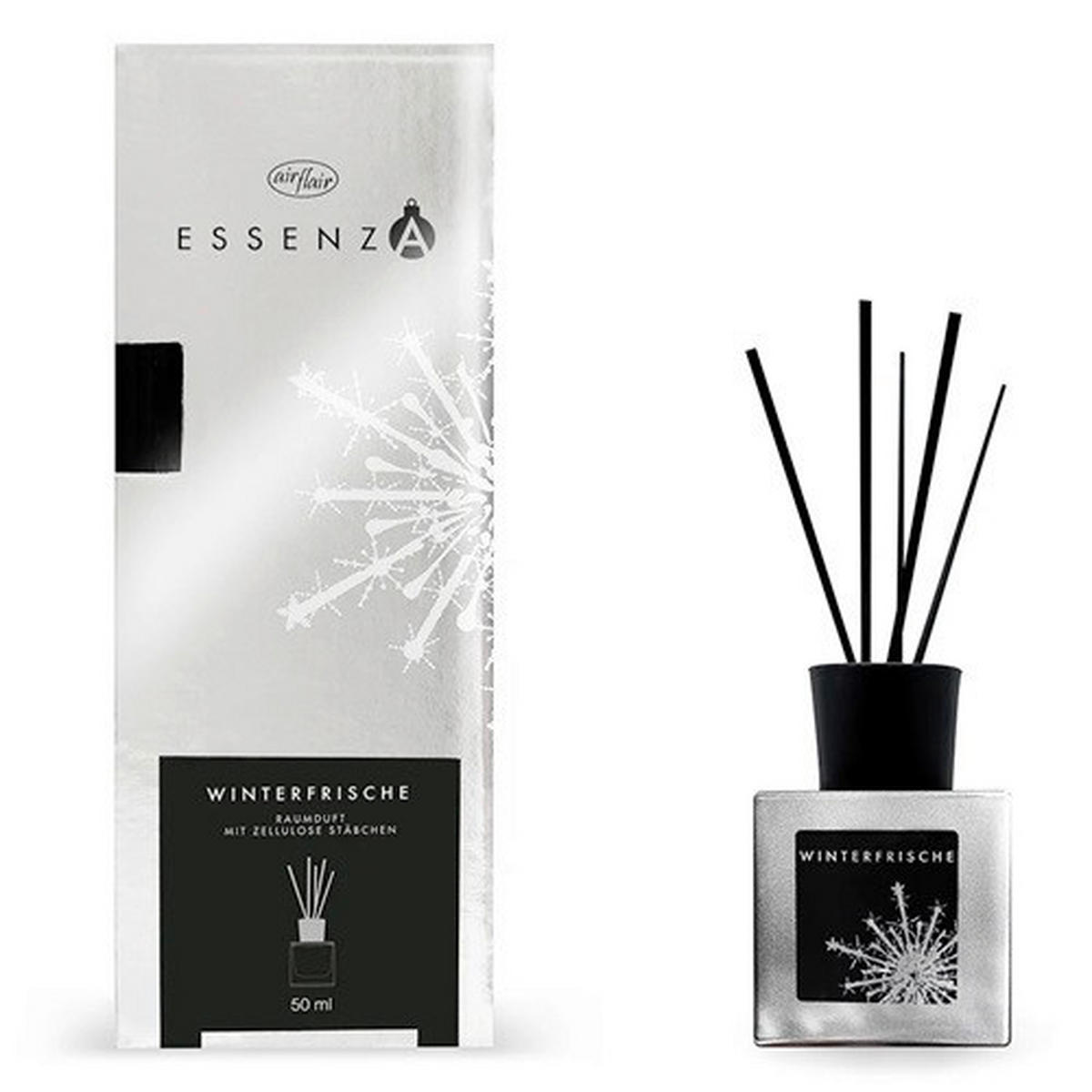 DIŠAVA ZA PROSTOR  - srebrne barve, Basics, steklo (50ml) - Essenza