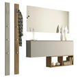 GARDEROBE 5-teilig  in 180/185/22 cm  - Sandfarben/Eichefarben, Design, Holzwerkstoff (180/185/22cm) - Moderano