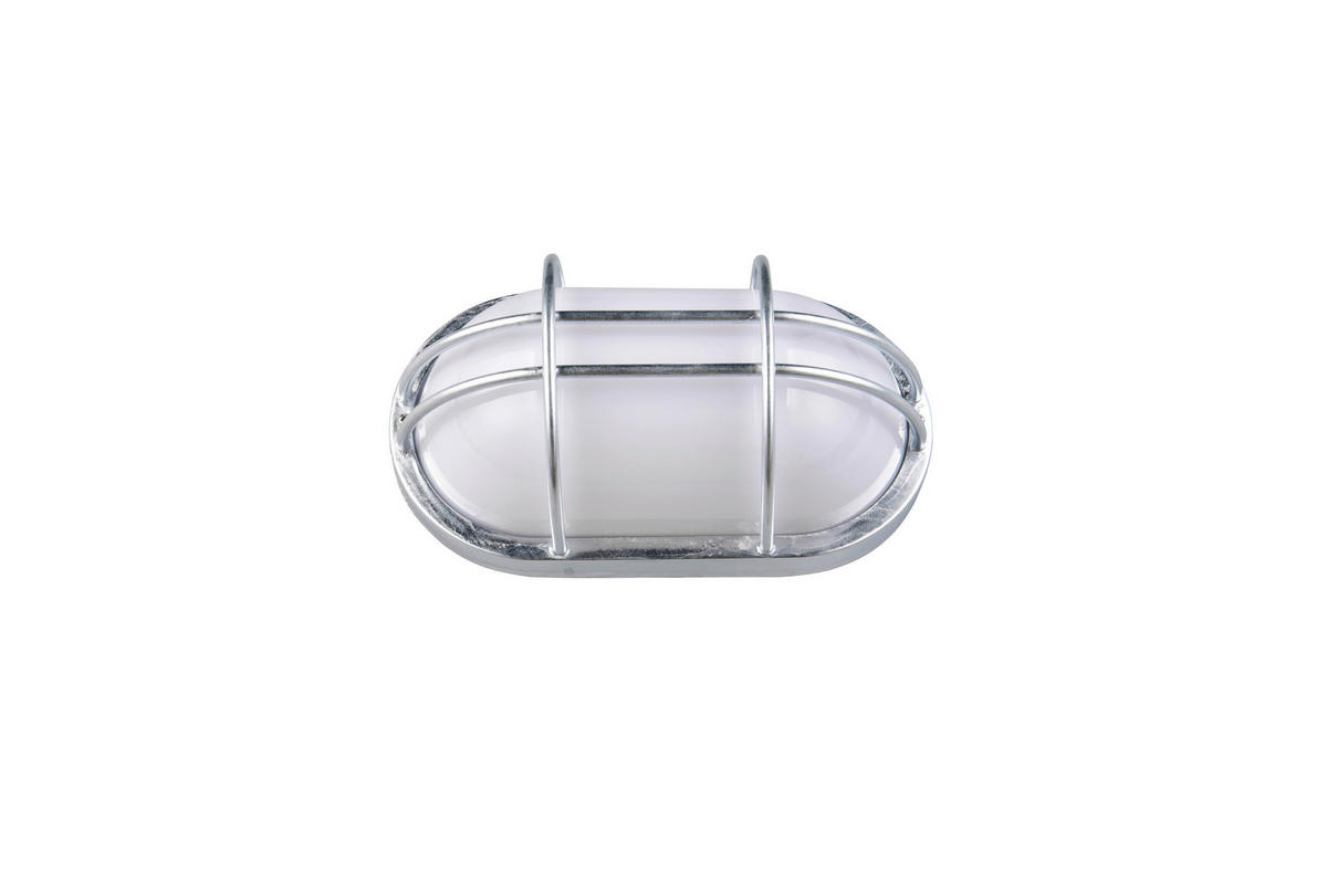 AUßENWANDLEUCHTE Tumen 26/14,6/11,4 cm  - Zinkfarben/Weiß, KONVENTIONELL, Kunststoff/Metall (26/14,6/11,4cm) - Trio Leuchten