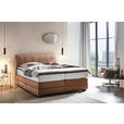 BOXSPRINGBETT 160/200 cm  in Cognac  - Wengefarben/Cognac, KONVENTIONELL, Holz/Textil (160/200cm) - Novel