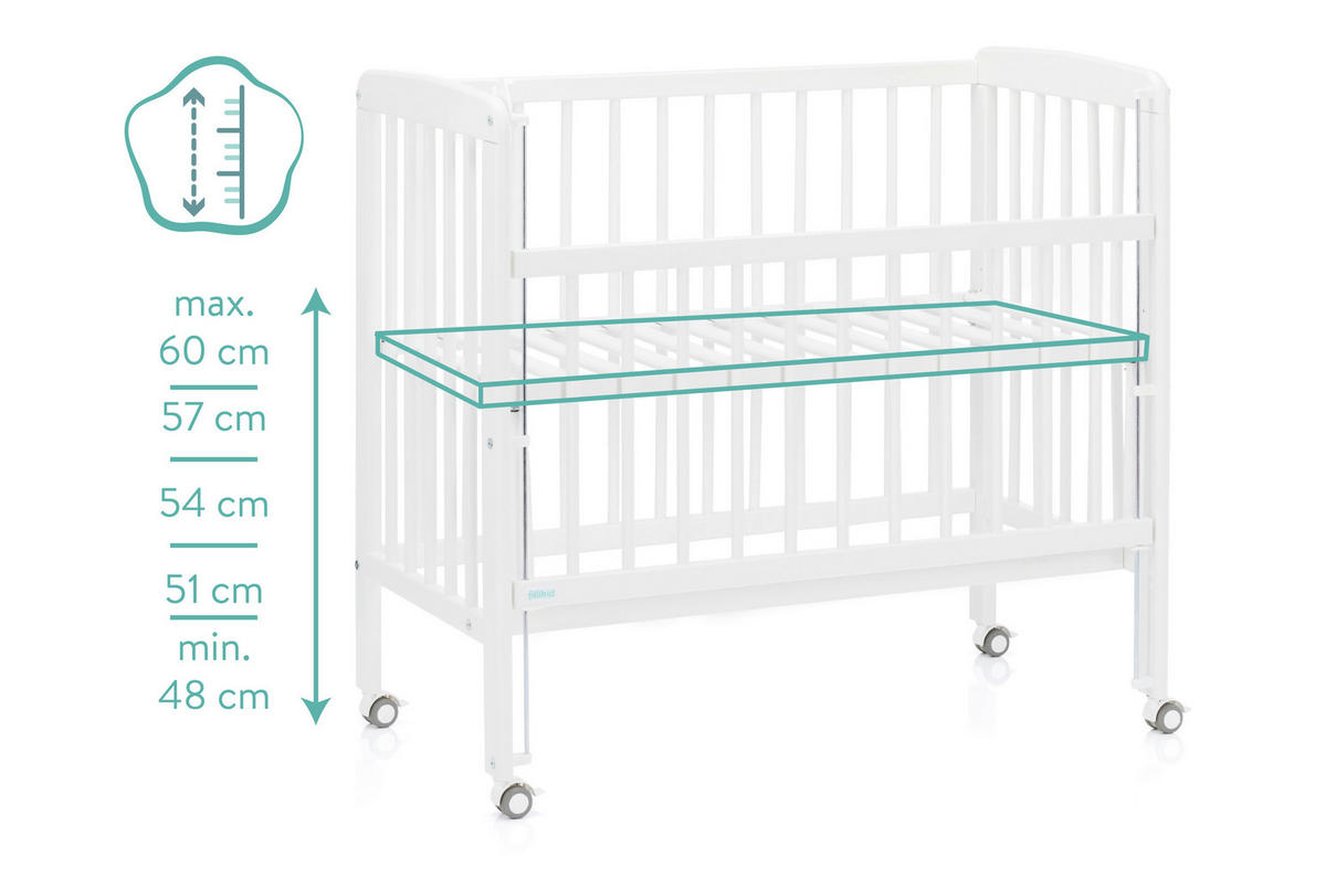 POMOĆNI KREVET  Nino  - bijela, Basics, drvo (94/69/85cm) - Fillikid