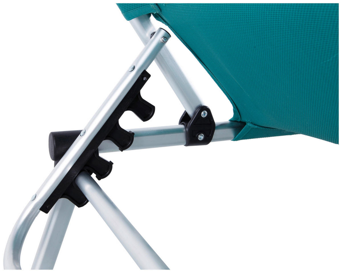 DREIBEINLIEGE 71/40/192 cm  - Blau/Grün, MODERN, Textil/Metall (71/40/192cm) - Ambia Garden