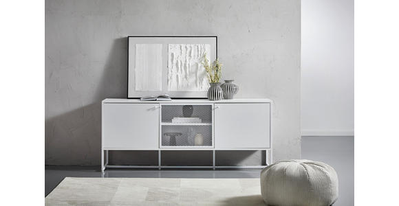 SIDEBOARD 180/75/41 cm in Weiß - Weiß, MODERN, Holzwerkstoff/Metall (180/75/41cm) - Novel