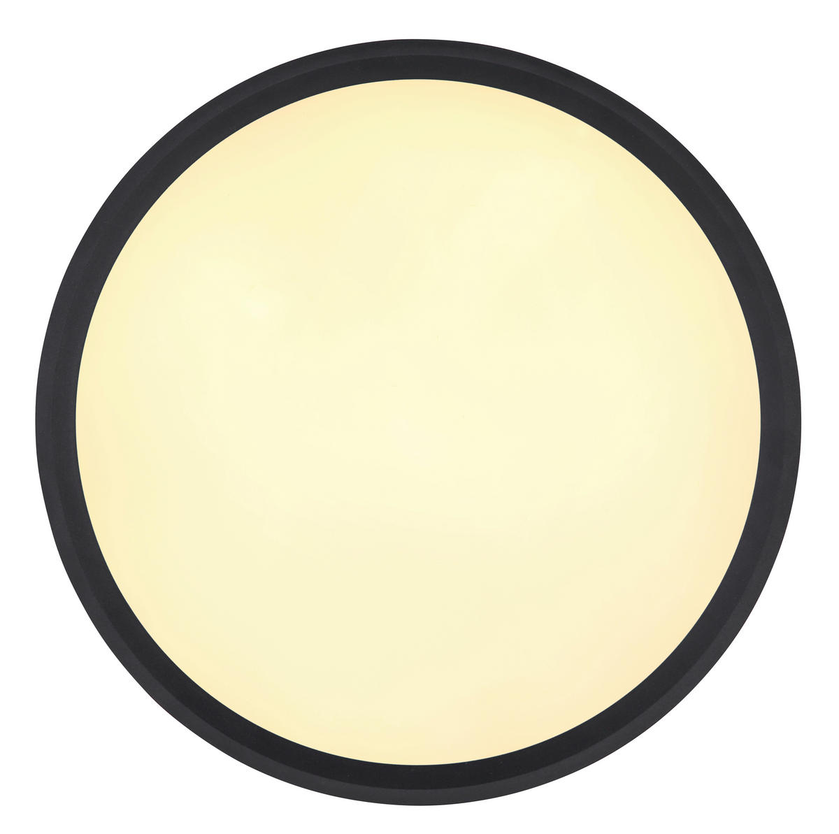 LED-DECKENLEUCHTE 40/5 cm   - Opal/Schwarz, Design, Kunststoff/Metall (40/5cm) - Globo