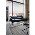 3-SITZER-SOFA Echtleder Schwarz  - Schwarz, Design, Leder/Metall (222/78/108cm) - Belluti