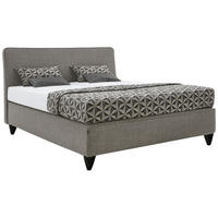 BOXSPRINGBETT 180/200 cm  in Graubraun  - Graubraun/Schwarz, KONVENTIONELL, Holzwerkstoff/Kunststoff (180/200cm) - RUF Betten