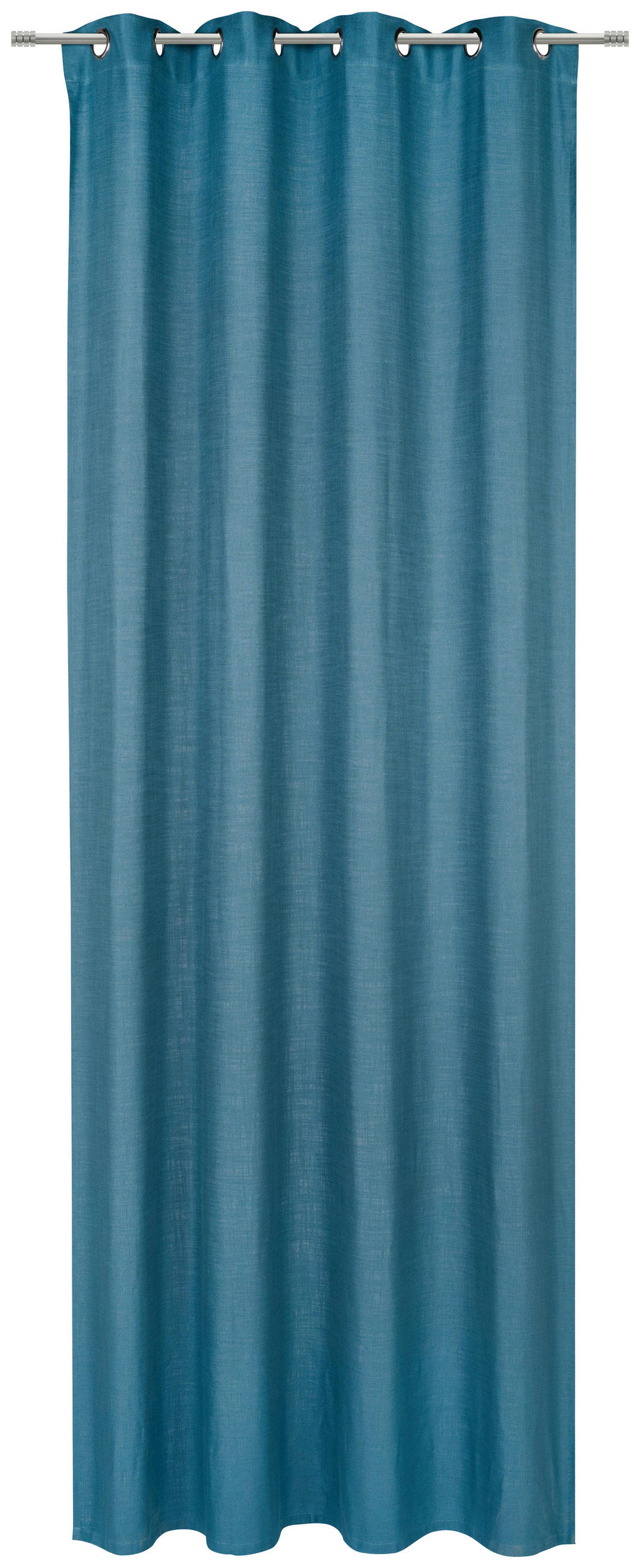 ZÁVĚS S OČKY, neprůsvitné, 135/270 cm - modrá, Basics, textil (135/270cm) - Esposa