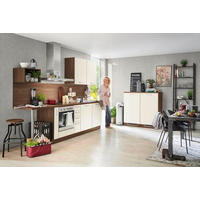 KUCHYNSKÁ LINKA WIN 295 - biela/farba orecha, Konventionell, kompozitné drevo (295/120cm) - Welnova