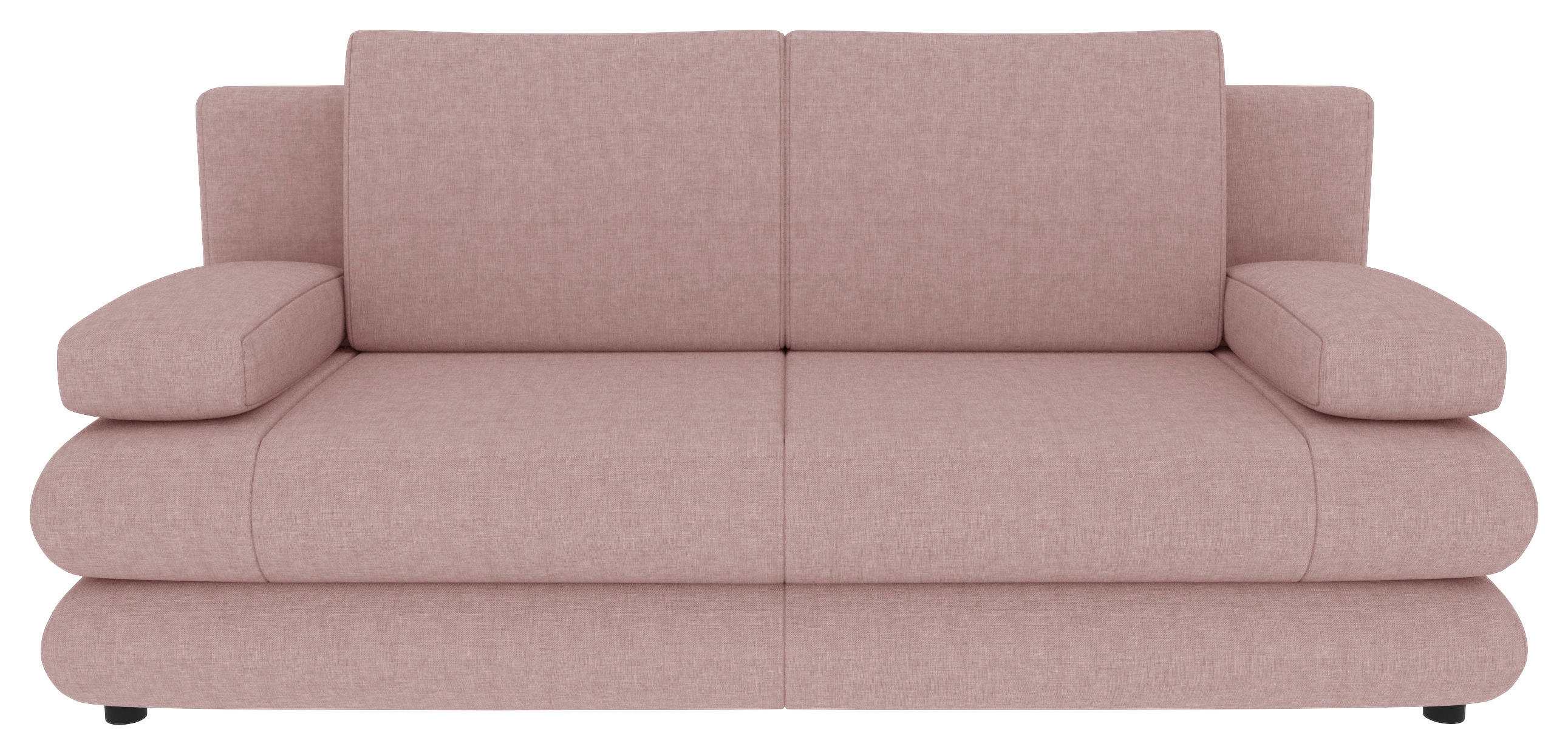 SCHLAFSOFA  mit Liegefunktion, Rücken echt Mikrofaser Rosa  - Schwarz/Rosa, KONVENTIONELL, Kunststoff/Textil (212/93/90cm) - Carryhome