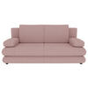 SCHLAFSOFA Mikrofaser Rosa  - Schwarz/Rosa, Konventionell, Kunststoff/Textil (212/93/90cm) - Carryhome