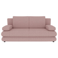 SCHLAFSOFA Mikrofaser Rosa  - Schwarz/Rosa, Konventionell, Kunststoff/Textil (212/93/90cm) - Carryhome