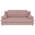 SCHLAFSOFA  in Mikrofaser Rosa  - Schwarz/Rosa, KONVENTIONELL, Kunststoff/Textil (212/93/90cm) - Carryhome