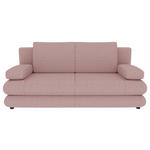SCHLAFSOFA in Mikrofaser Rosa  - Schwarz/Rosa, KONVENTIONELL, Kunststoff/Textil (212/93/90cm) - Carryhome