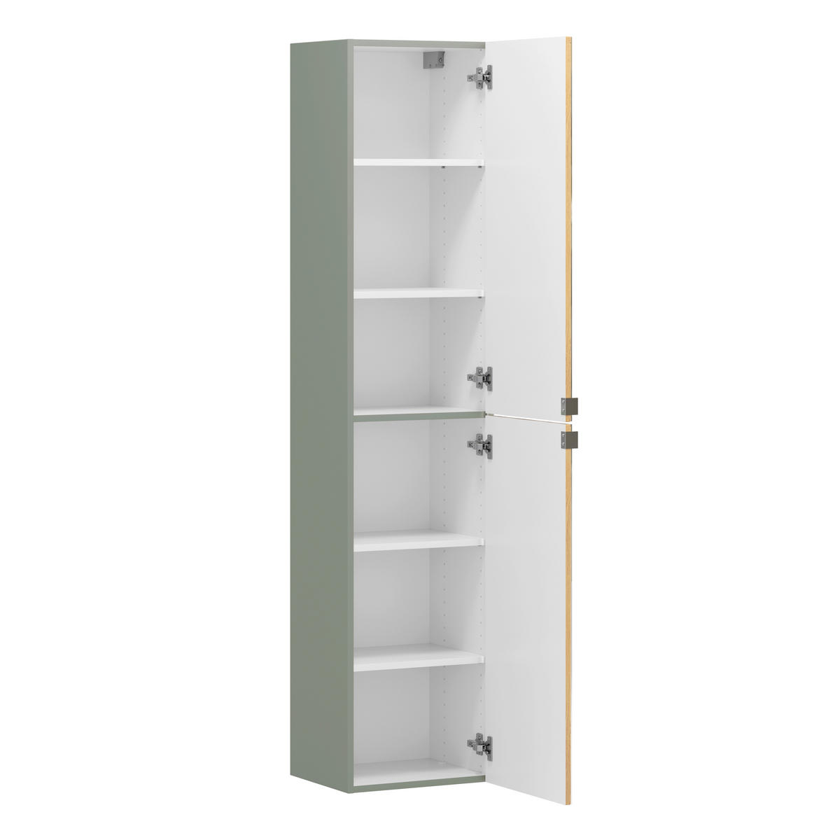 SPIEGELSCHRANK 40/180/35 cm  - Schilfgrün/Wildeiche, Trend, Holzwerkstoff/Metall (40/180/35cm) - Held