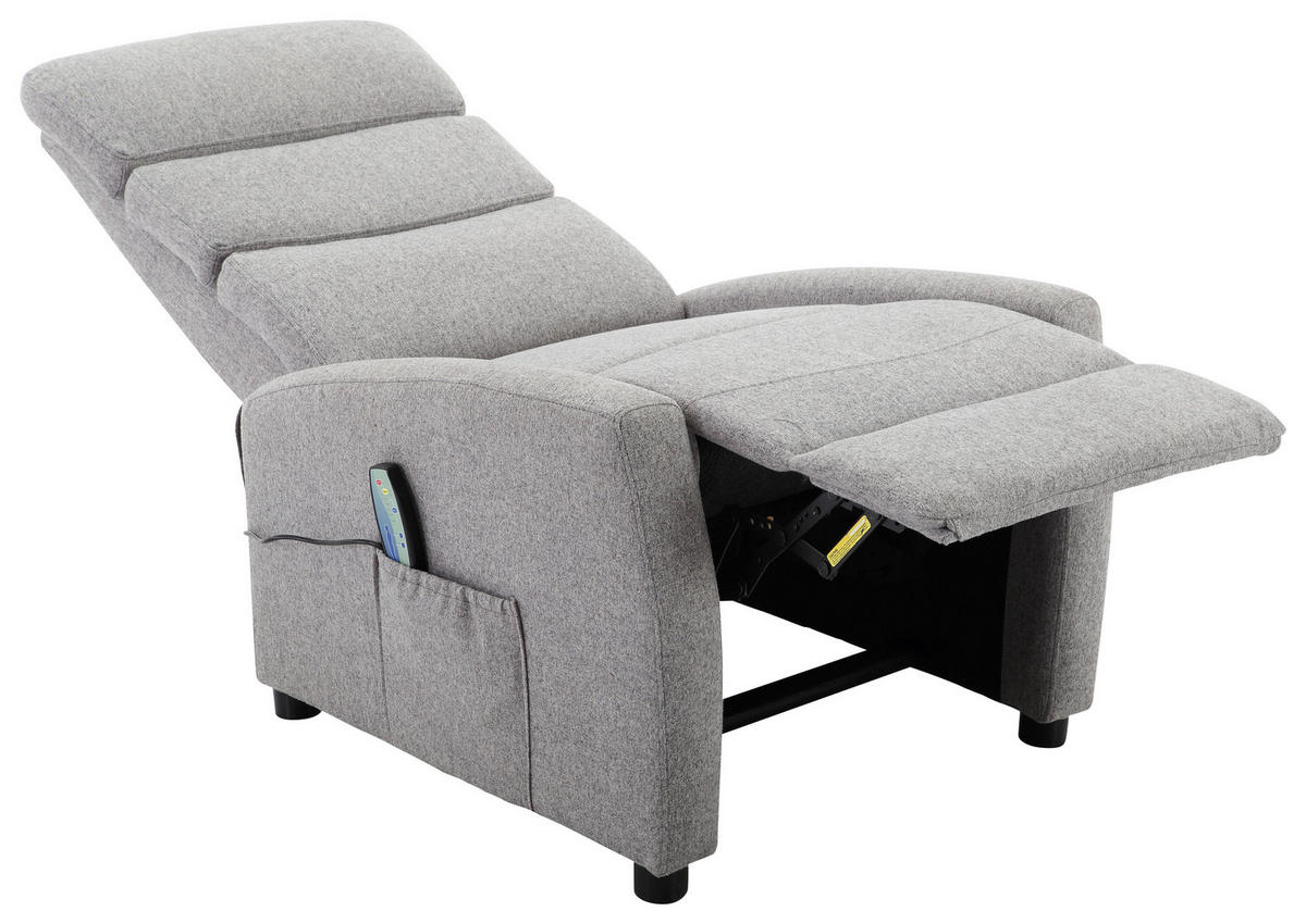 MASAŽNA FOTELJA tekstil  siva   - siva, Design, tekstil (75/108-75/95-165cm) - Xora
