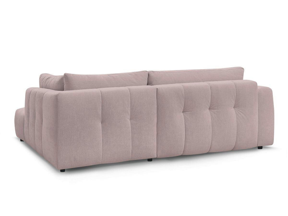 ECKSCHLAFSOFA FUJI Leinenoptik Pink  inkl.  - Pink/Schwarz, MODERN, Kunststoff/Textil (282/204cm)