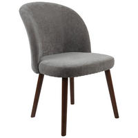 STOLICA  siva  drvo, metal, tekstil      - siva/boje hrasta, Moderno, drvo/metal (53/87/58cm) - Livetastic